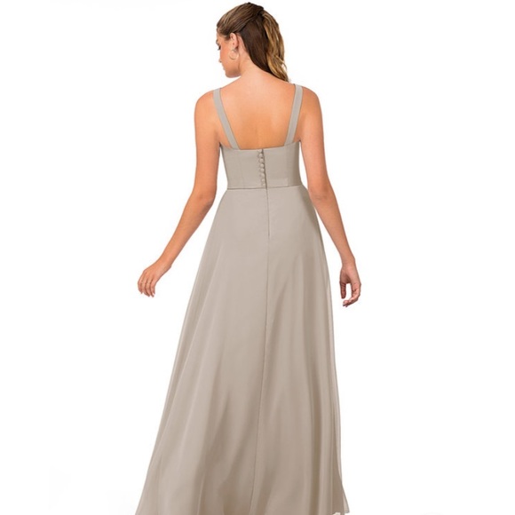 AZAZIE Jay Bridesmaid Dress in Taupe - Picture 6 of 9